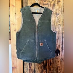 Carhartt Vintage Sherpa Lined Vest Size Small